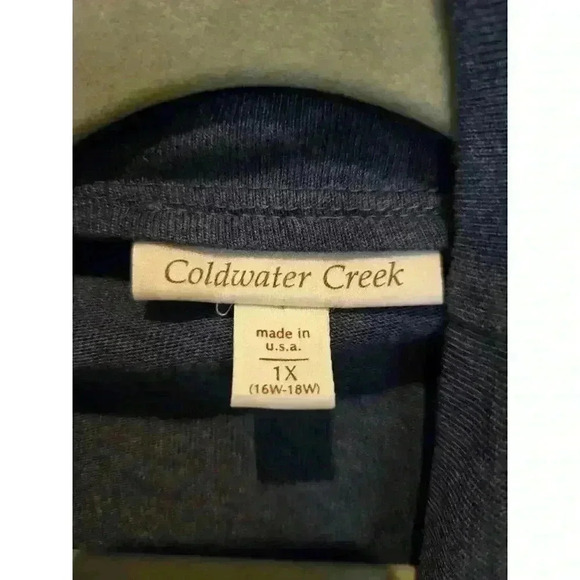 Coldwater Creek Women's 1X Blue Cardigan Sweater Long Sleeve Plus Size - Picture 6 of 7